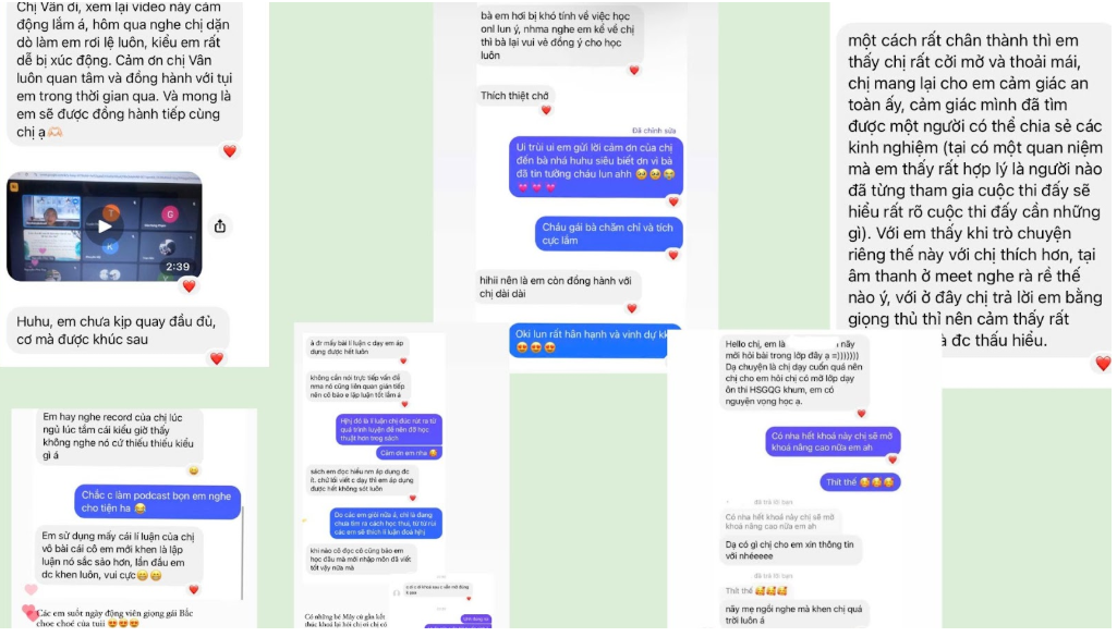 Phản hồi từ học sinh